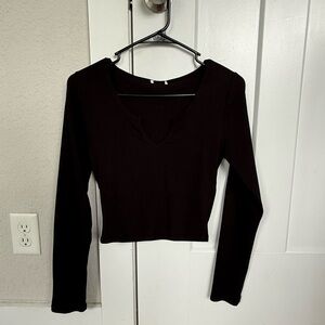 Elegant Black Long Sleeve Women's Top